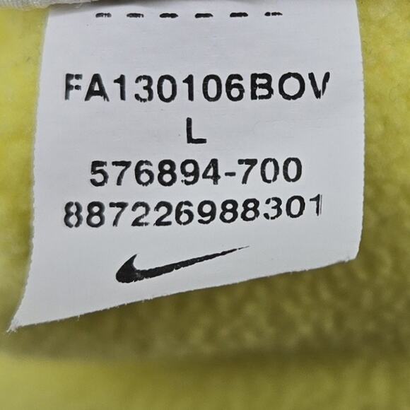 Nike Hoodie Mens Large Yellow Therma-Fit Pullover Sweatshirt Athletic 576894-700 - Picture 11 of 12